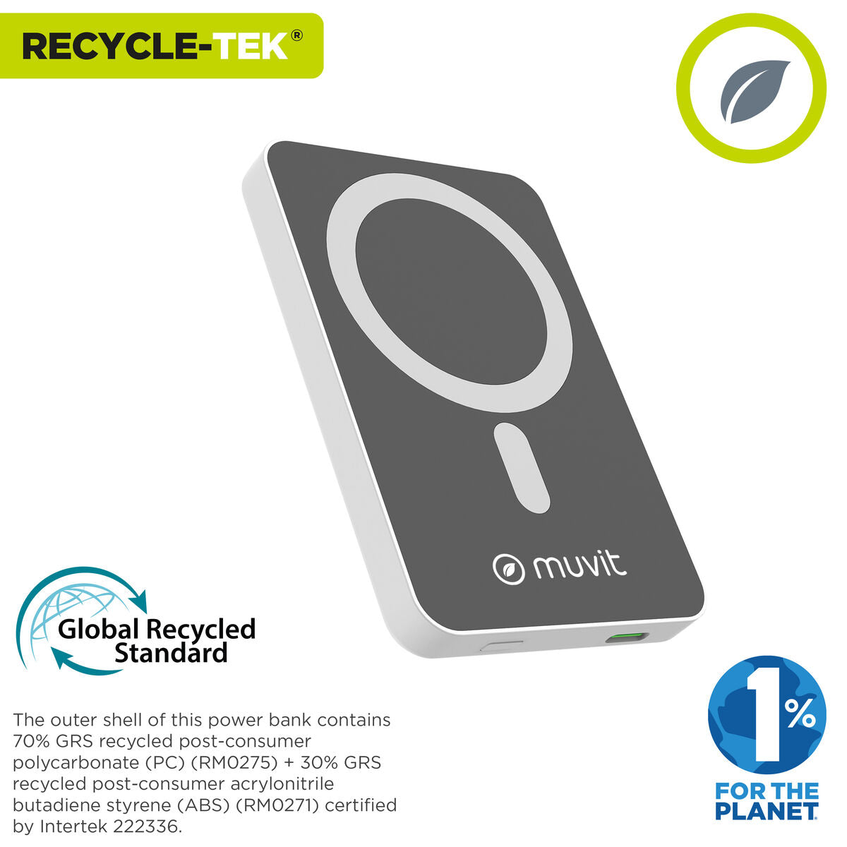 Powerbank Muvit for Change DP51AQ-R White 5000 mAh-4