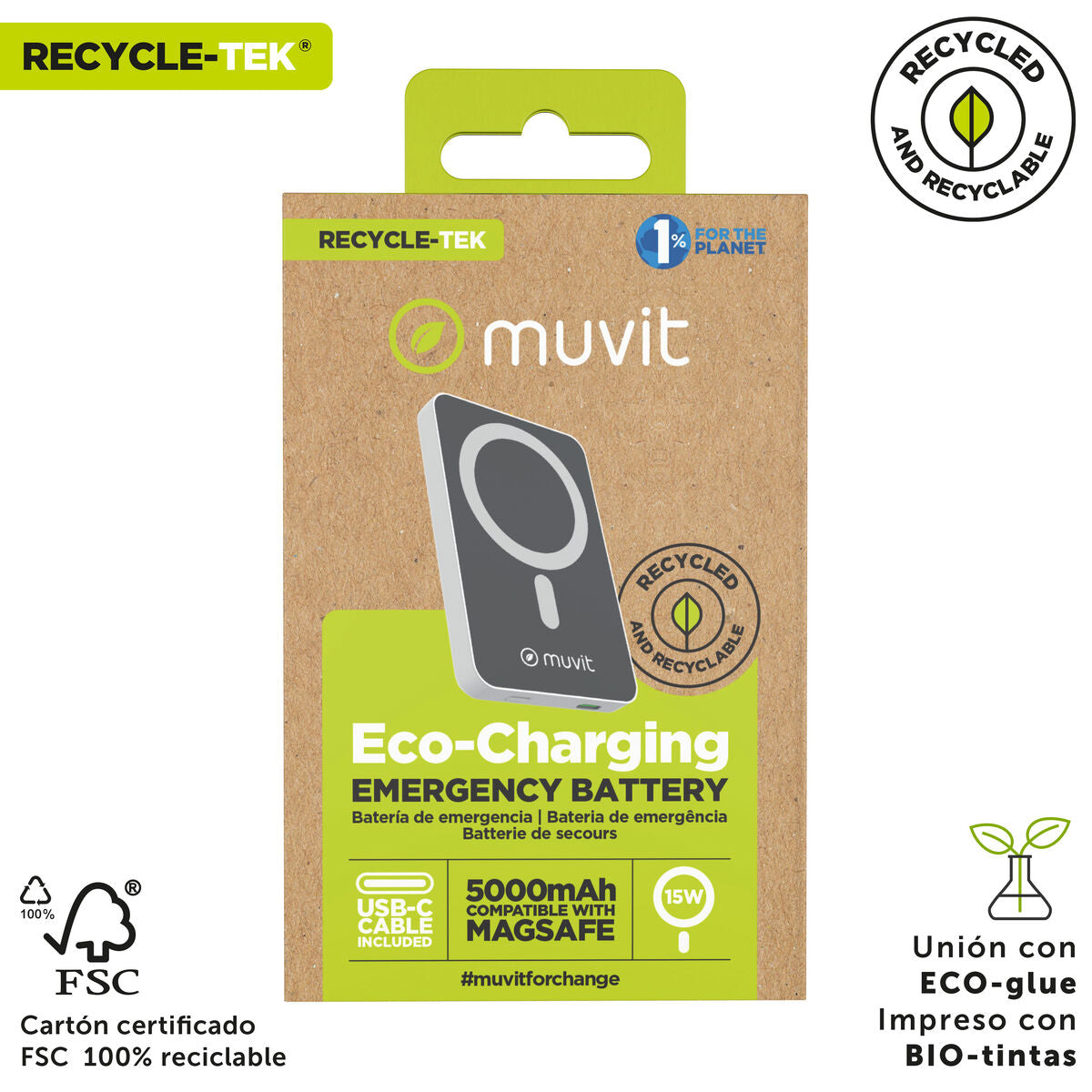 Powerbank Muvit for Change DP51AQ-R White 5000 mAh-3